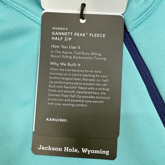 Stio Women's Gannett Peak Half Zip Fleece Pullover Blue Size Medium NEW - Picture 6 of 12